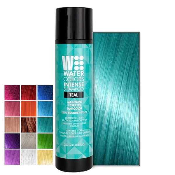 Watercolors Intense Color Depositing Shampoo 8.5 oz Teal
