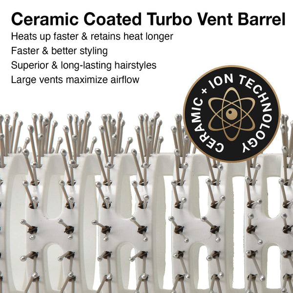 Olivia Garden Ceramic + Ion Turbo Vent Pro Hair Brush Large 3 1/4" CITV-PROLG